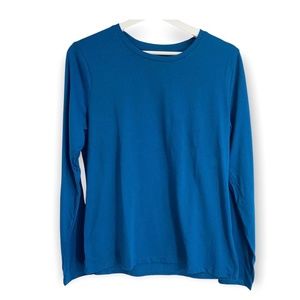 Women's Long Sleeve Core T-Shirt Teal Time and Tru NEW w/ TAGS